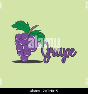 Popular grapes bunch vector icon and simple flat symbol for web and graphics, mobile apps, logo Bunch grapes icon illustration, EPS10 Stock Vector