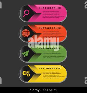 Line step infographic. 5 options workflow diagram, circle timeline number infograph, process steps chart. Linear vector infographics. Process order in Stock Vector