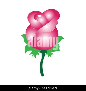 Hand Drawn Watercolor Roses, Bouquet of Flowers and Green Leaf. Romantic Summer Garden Wreath of Pink Isolated Rose Stock Vector