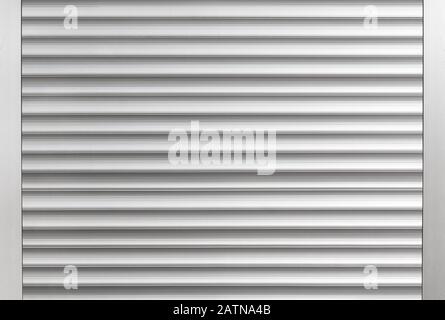 Garage or store roller shutter. Protect System for garage and shop. Pattern, background and Texture concept Stock Photo