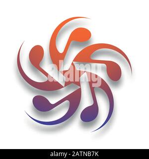 Music star logo. Stock Vector
