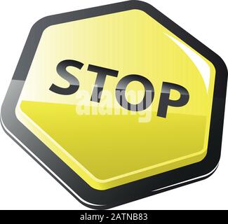 Stop sign. Vector version of the file does not contain transparent objects. Stock Vector