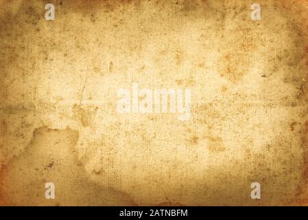 Stained old  paper vintage background isolated on white Stock Photo