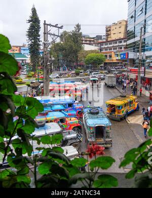 Baguio City, Philippines - December 20, 2019: View of Jeepneys in Baguio City Stock Photo