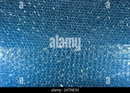 Chpok texture, packaging with air bubbles, cellophane film to air Stock Photo