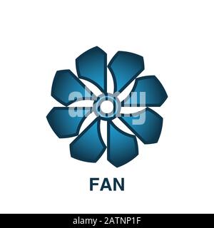 fan icon trendy and modern fan symbol for logo, web, app, UI. fan icon simple sign. fan icon flat vector illustration for graphic and web design Stock Vector