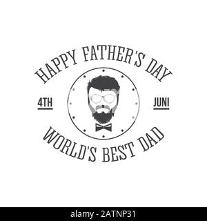 Happy fathers day lettering banner. Fathers Day vector elegant calligraphy background. Dad my king illustration Stock Vector