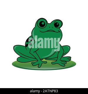 frog vector icon simple and modern flat symbol for web site, mobile, logo, app, UI. frog icon vector illustration, EPS10 Stock Vector
