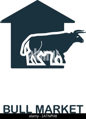 Bull Market icon. Creative element design from stock market icons collection. Pixel perfect Bull Market icon for web design, apps, software, print Stock Vector