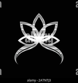 Abstract lotus flower logo design. Yoga and spa beauty studio logo vector templates Stock Vector