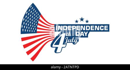 American Flag color for 4th of July American Independence Day and other occasions or events Stock Vector