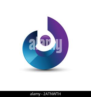 Abstract circle logo template. Round ring circle and infinity loop symbol, technology icon, circle line logo. Company logo transportation. Vector illu Stock Vector