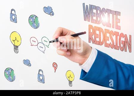 Handwriting text writing Website Redesign. Conceptual photo modernize ...