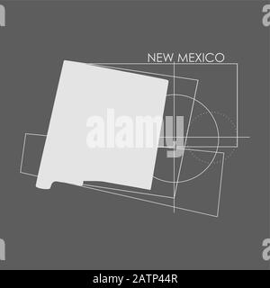 New Mexico state map Stock Vector