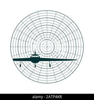 Illustration of an aircraft icon Stock Vector