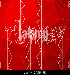 Turkey country name. Stock Vector