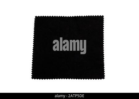 Black napkin for glasses isolated on white background Stock Photo