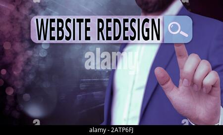 Handwriting text Website Redesign. Conceptual photo modernize improver or evamp your website look and feel Stock Photo