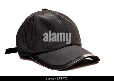 Black man's cap isolated on a white background Stock Photo