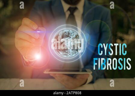 Conceptual Hand Writing Showing Cystic Fibrosis Concept Meaning A Hereditary Disorder Affecting The Exocrine Glands Colored Clothespin Papers Empty R Stock Photo Alamy