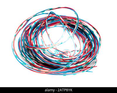 Electric cable isolated on white background Stock Photo