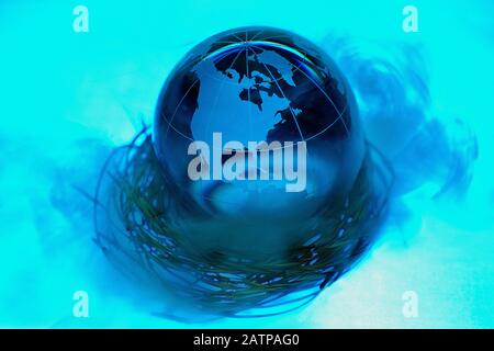 Montreal,Quebec,Canada,February 4,2020.Concept of world globalization.Montreal,Quebec,Canada.Credit:Mario Beauregard/Alamy News Stock Photo