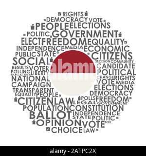 Elections relative tags cloud Stock Vector