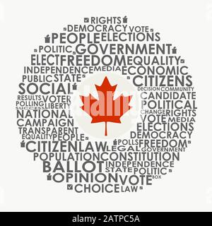 Elections relative tags cloud Stock Vector