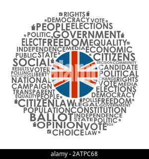 Elections relative tags cloud Stock Vector