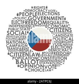 Elections relative tags cloud Stock Vector