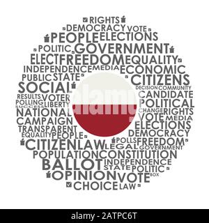 Elections relative tags cloud Stock Vector