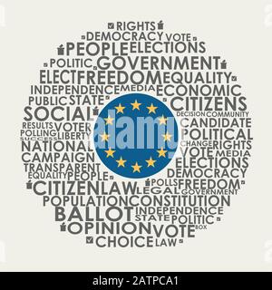 Elections relative tags cloud Stock Vector
