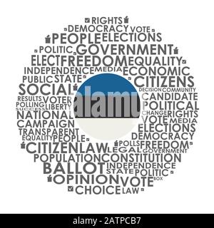 Elections relative tags cloud Stock Vector