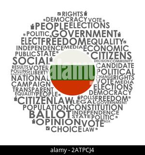 Elections relative tags cloud Stock Vector