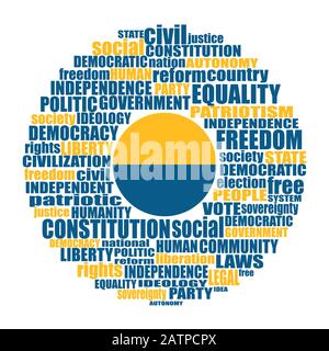 Democracy tags cloud concept Stock Vector