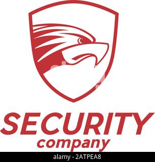 Security shield red eagle logo design template vector.EPS 10 Stock ...