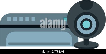 webcamera device hardware isolated icon Stock Vector
