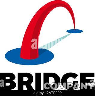 abstract bridge, connection concept. Vector illustration Stock Vector