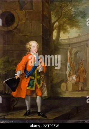 HRH Prince William Augustus, Duke of Cumberland (1721-1765), portrait painting by William Hogarth, 1732 Stock Photo