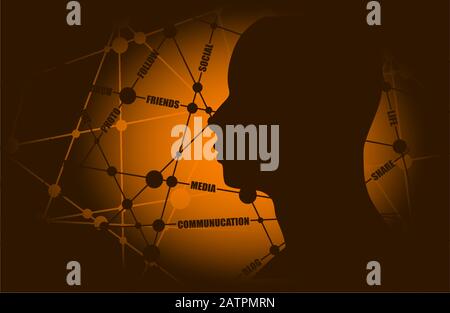 Social media. Tags cloud Stock Vector