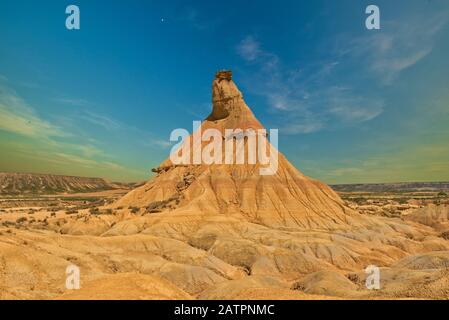Rock formations in the Bardenas Reales natural park, Spain Stock Photo