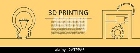 3d printing technology. Stock Vector