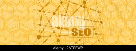 SEO word cloud business concept Stock Vector