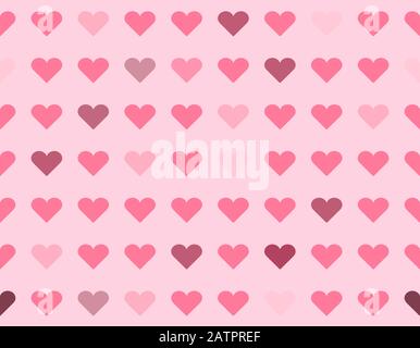 seamless heart shape pattern on pink background vector illustration Stock Vector