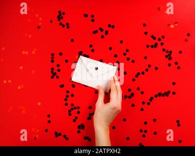Happy valentines day concept background with heart Stock Photo