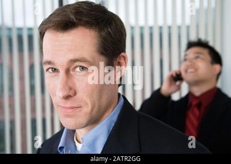 Portrait of a mid adult man looking. Stock Photo
