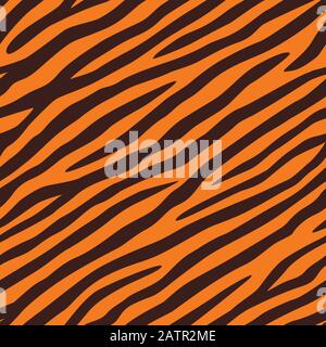 Background texture of tiger skin. Seamless pattern. Stock Vector