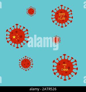 coronavirus types Stock Vector