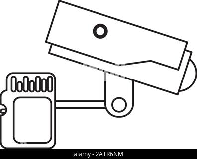 cctv video camera with sd card Stock Vector