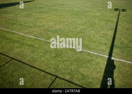 Empty sports field. Stock Photo